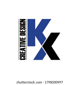 Letter KX modern logo design vector
