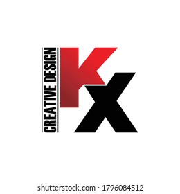Letter KX monogram logo design vector