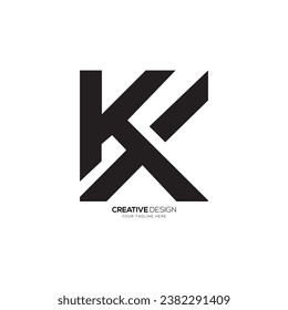 Letra Kx o Xk logotipo de monograma empresarial moderno inicial abstracto