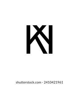 Logo-Monogramm-Design des Briefes KY