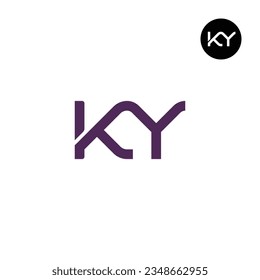 Letter KY Monogram Logo Design