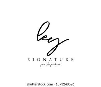 Letter KY Signature Logo Template - Vector