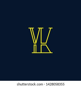 Letter KY YK K Clean and Minimal Initial Based Logo Design