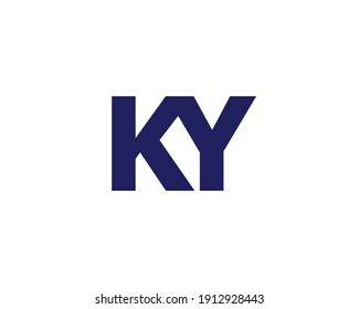 letter ky and yk logo design vector template