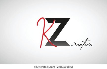 Letra KZ Creative Clean Logo Design