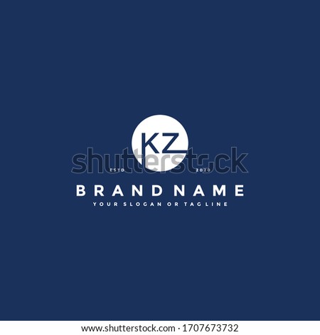 Letter KZ Logo design vector template Stock fotó © 