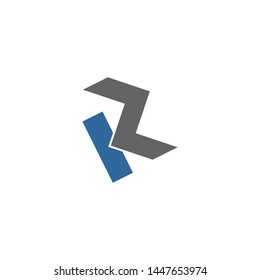 Letter KZ simple logo design vector