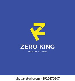 Letter KZ ZK simple bold logo design concept