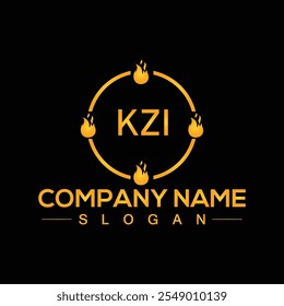 Letter KZI handwritten unique logo design for your business