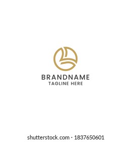 Letter L Abstract circle logo icon design template. Elegant, Gold, luxury, premium vector