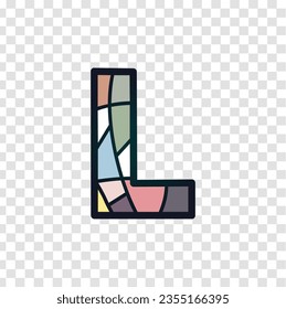 
Letter L abstract colorful logo