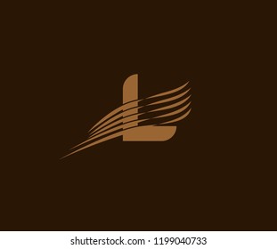 Letter L Abstract Elements Wings Swoosh Logo