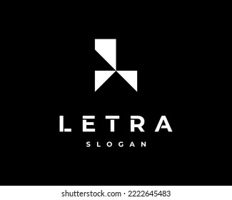 Letter L Abstract Geometric Modern Minimal Simple Monogram Vector Logo Design