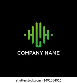 letter L abstract for information technology. minimalistic sound music equalizer icon. Vector audio logotype vector
