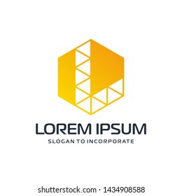 Letter L abstract Logo Template.construction concept. digital technology logo -vector