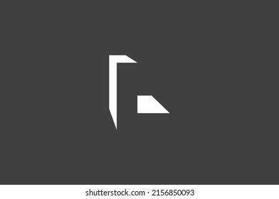 Diseño del logotipo del espacio negativo abstracto de la letra L