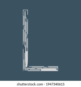Letter L abstract simple icon logo