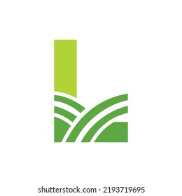 Letter L Agriculture Logo. Agro Farm Logo Based on Alphabet for Bakery, Bread, Cake, Cafe, Pastry, Home Industries Business Identity