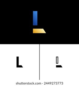 Letter L alphabet tech font, typography for your designs logo or brand name, including a set three of different icons, vector illustration 10EPS