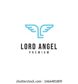 letter L angel logo vector icon illustration