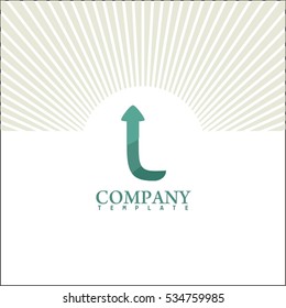 Letter L arrow logo icon design template elements. Vector color sign.