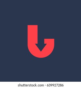 Letter L arrow logo icon design template elements
