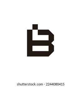 Letter L and B combination, square geometric symbol simple logo vector