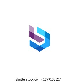 letter L B logo design vector template sign icon