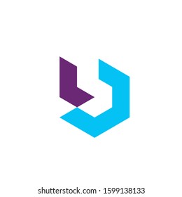 letter L B logo design vector template sign icon