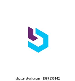 letter L B logo design vector template sign icon