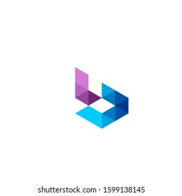 letter L B logo design vector template sign icon