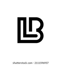 logotipo de la letra L B. plantilla de logotipo de vector L B de letra única y moderna