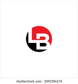 plantilla de blog del vector del logotipo de la letra l b