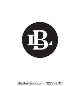 letter L and B monogram circle logo
