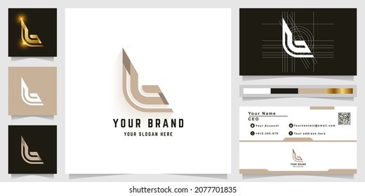 Logotipo de letra L o b monograma con diseño de tarjeta de visita