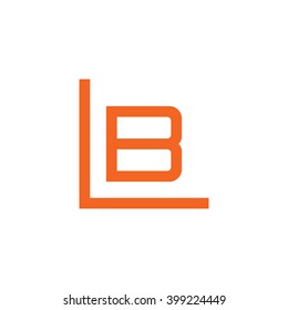 Letter L And B Monogram Logo Orange