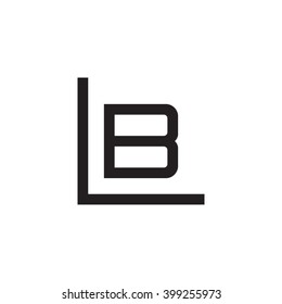 letter L and B monogram logo black