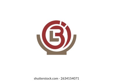 letter L B or B L monogram restaurant logo