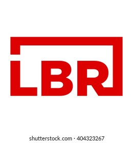 letter L, B, and R logo vector.