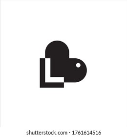 letter L and B silhouette logo design inspiration