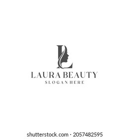 Letter L and Beauty Face logo concept ready for your brand