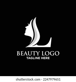 Letter L Beauty Face Logo Design Template Inspiration, Vector Illustration.