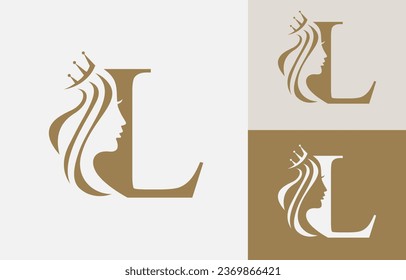 Letter L Beauty Face Logo