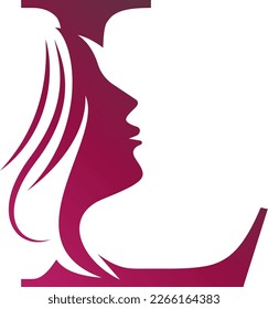 Letter L beauty hair logo design