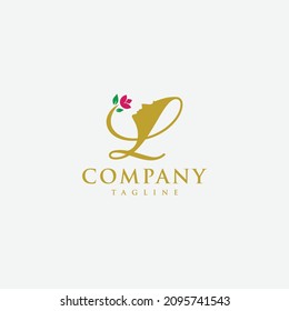 Letter L beauty Logo Design Vector Icon, Gold, beauty industry and cosmetics business, natural,spa salons and clinics