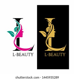 Letter L Beauty Logo Spa Nature Salon Skincare 