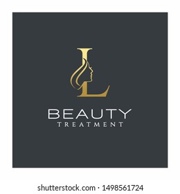Letter L Beauty Logo Vector Icon
