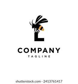 Letter L bee logo icon vector template.eps