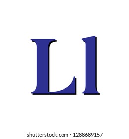 letter L blue