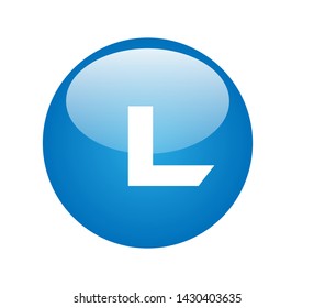letter l in a blue circle